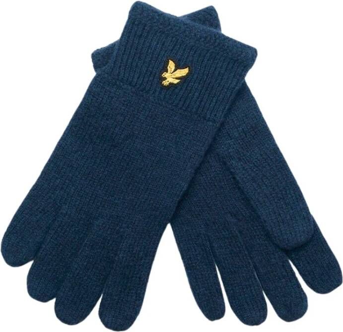 Lyle & Scott Handschoen- L&S Racked RIB Gloves Blauw Heren