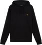 Lyle & Scott Katoenen Pullover Hoodie met Kangaroo Zak Black Heren - Thumbnail 9
