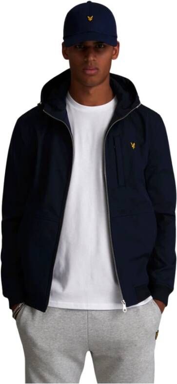 Lyle & Scott Blauwe Softshell Jas met Rits en Capuchon Blue Heren - Foto 10