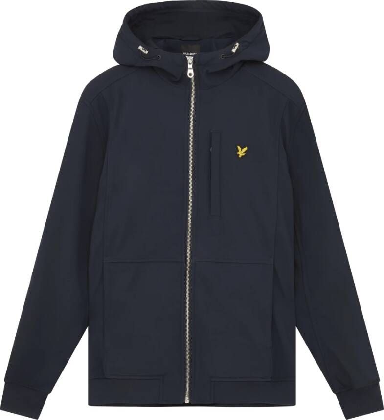 Lyle & Scott Blauwe Softshell Jas met Rits en Capuchon Blue Heren - Foto 5