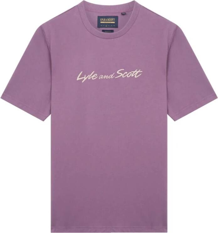Lyle & Scott Korte Mouw T-shirt Purple Heren