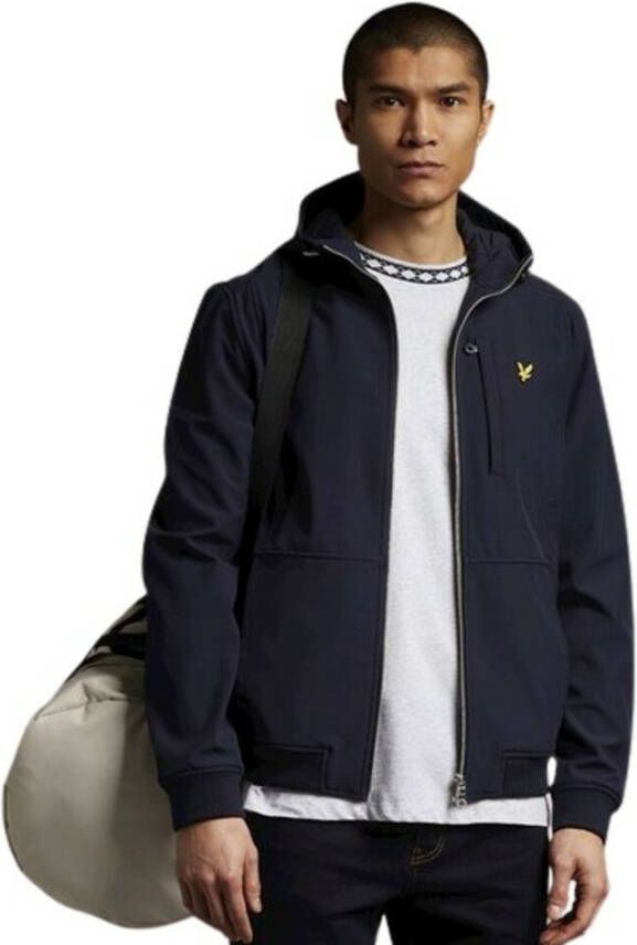 Lyle & Scott Blauwe Softshell Jas met Rits en Capuchon Blue Heren - Foto 7