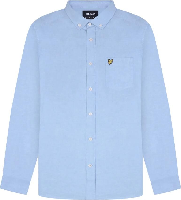LYLE & SCOTT Heren Overhemden Regular Fit Light Weight Oxford Shirt Lichtblauw - Foto 2
