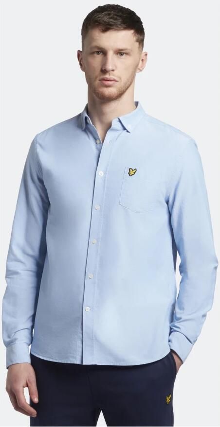 LYLE & SCOTT Heren Overhemden Regular Fit Light Weight Oxford Shirt Lichtblauw - Foto 5