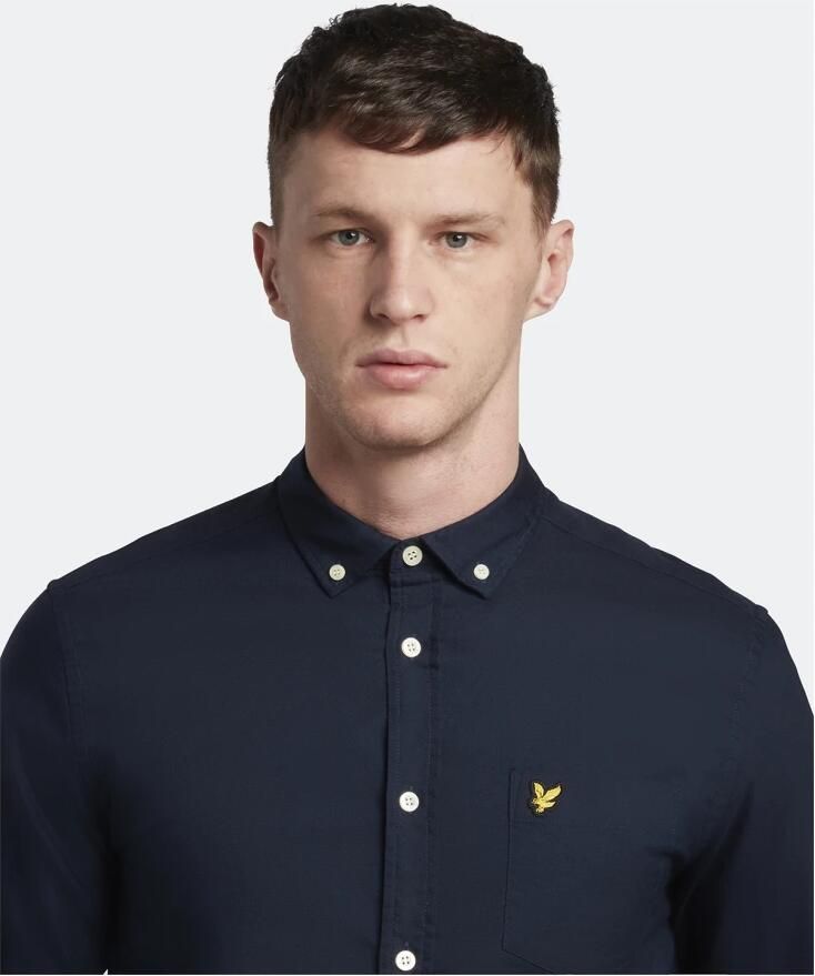 Lyle & Scott Donkerblauwe Casual Overhemd Regular Fit Light Weight Oxford Shirt - Foto 3