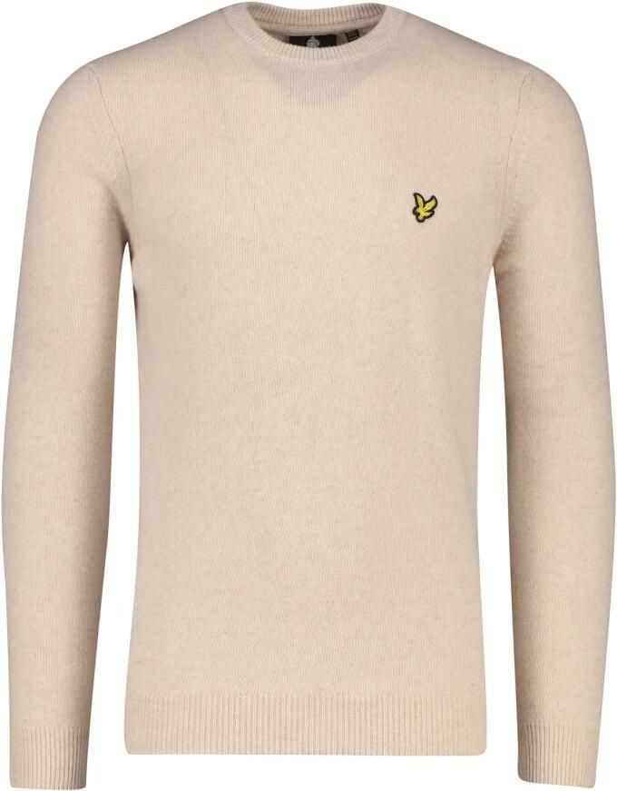 Lyle & Scott Trui Lyle & Scott KN921VF CREW NECK LAMBSWOOL-W823 TAUPE MARL
