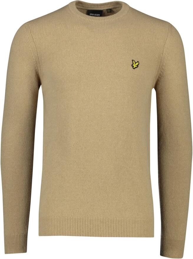 LYLE & SCOTT Heren Truien & Vesten Crew Neck Lambswool Blend Jumper Beige - Foto 2