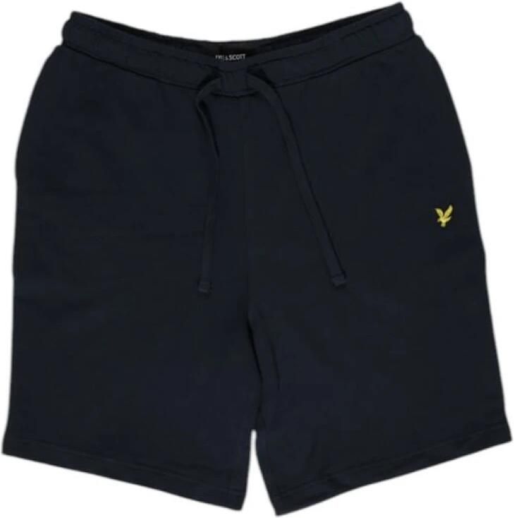 Lyle & Scott Blauwe Katoenen Shorts Bermuda Herfst Winter Blue Heren - Foto 5
