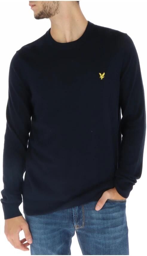 LYLE & SCOTT Heren Truien & Vesten Cotton Merino Crew Neck Jumper Donkerblauw - Foto 6