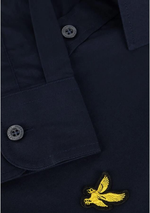 LYLE & SCOTT Heren Overhemden Long Sleeve Poplin Donkerblauw - Foto 5