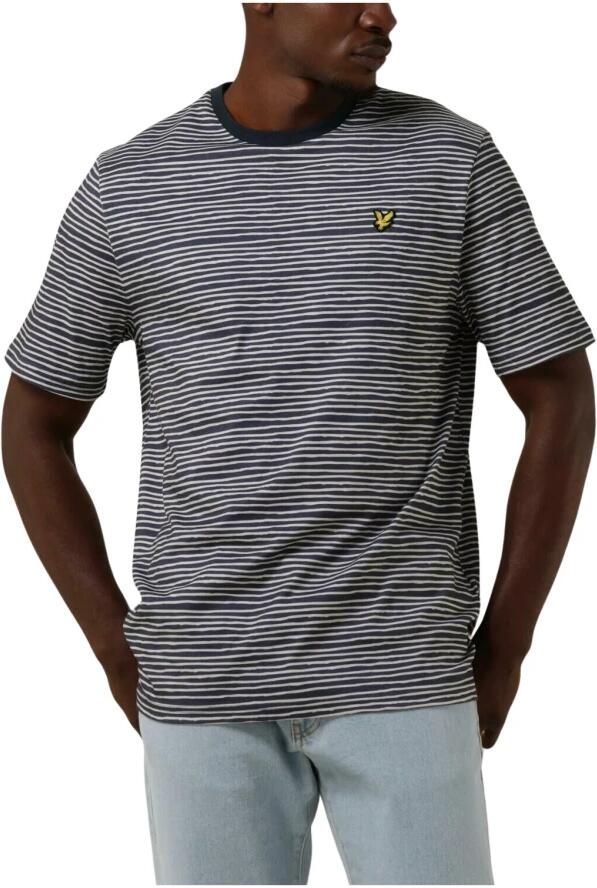 LYLE & SCOTT Heren Polo's & T-shirts Breton Stripe T-shirt Donkerblauw