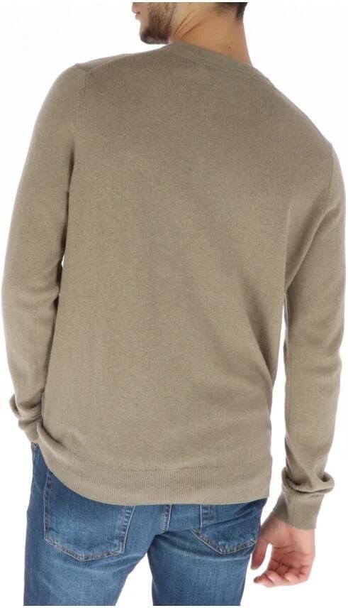 Lyle & Scott Bruine Gebreide Ronde Hals Trui Brown Heren