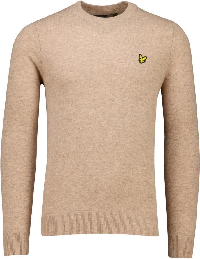 LYLE & SCOTT Heren Truien & Vesten Lambswool Blend Crew Neck Jumper Taupe