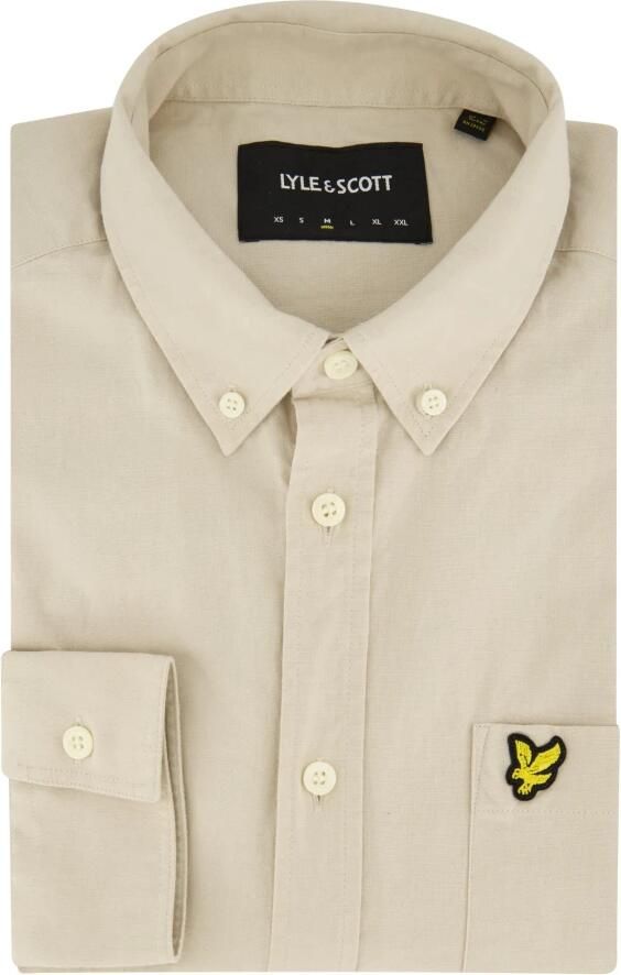 Lyle & Scott Overhemd Lange Mouw Lyle & Scott Chemise boutonnée en lin et coton - Foto 3