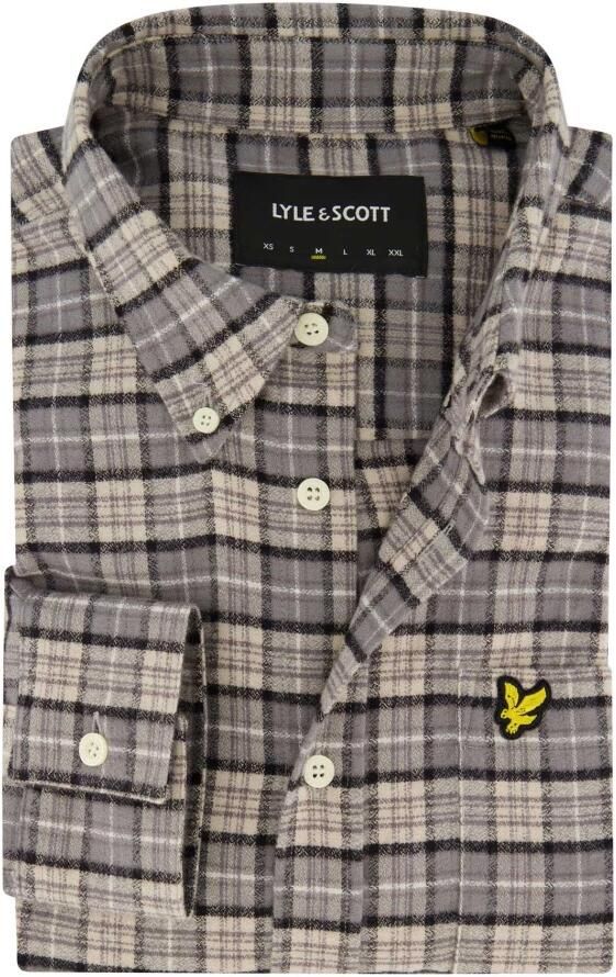 Lyle & Scott geruit flanellen regular fit overhemd cove - Foto 2