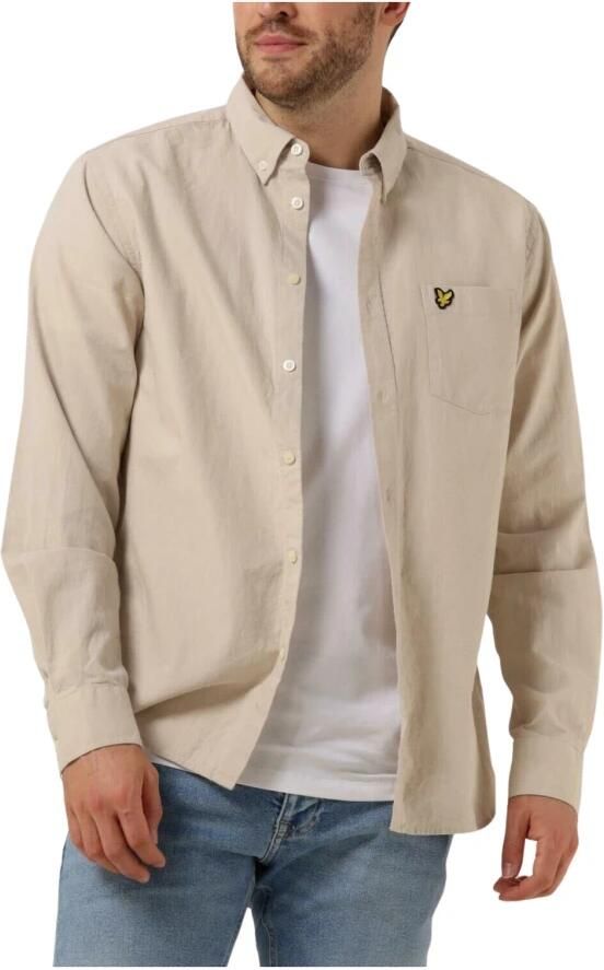 Lyle & Scott Overhemd Lange Mouw Lyle & Scott Chemise boutonnée en lin et coton - Foto 4