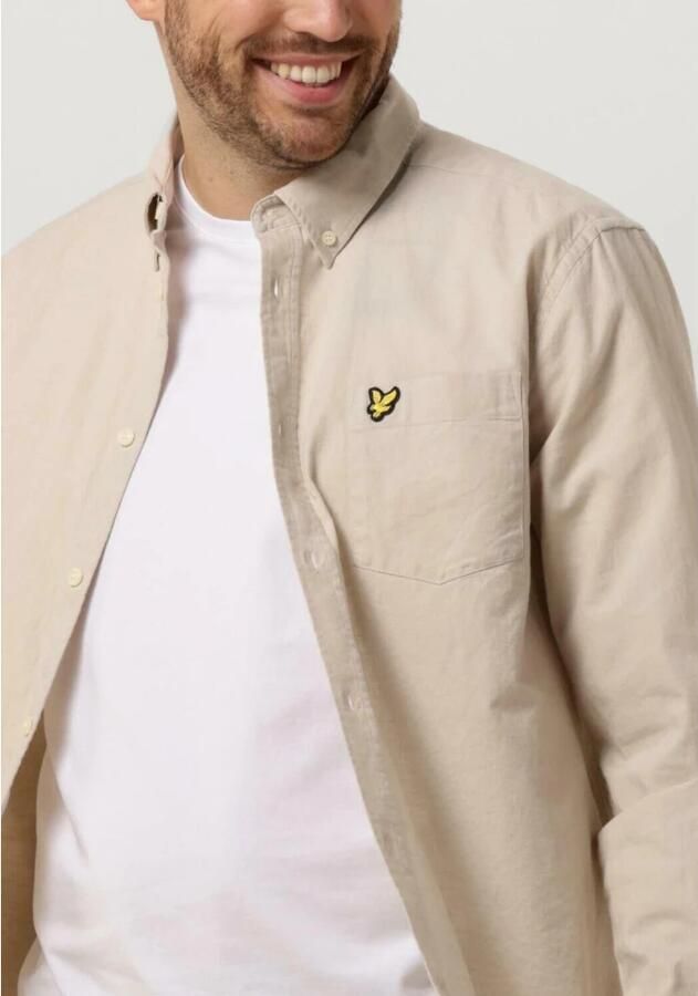 Lyle & Scott Overhemd Lange Mouw Lyle & Scott Chemise boutonnée en lin et coton