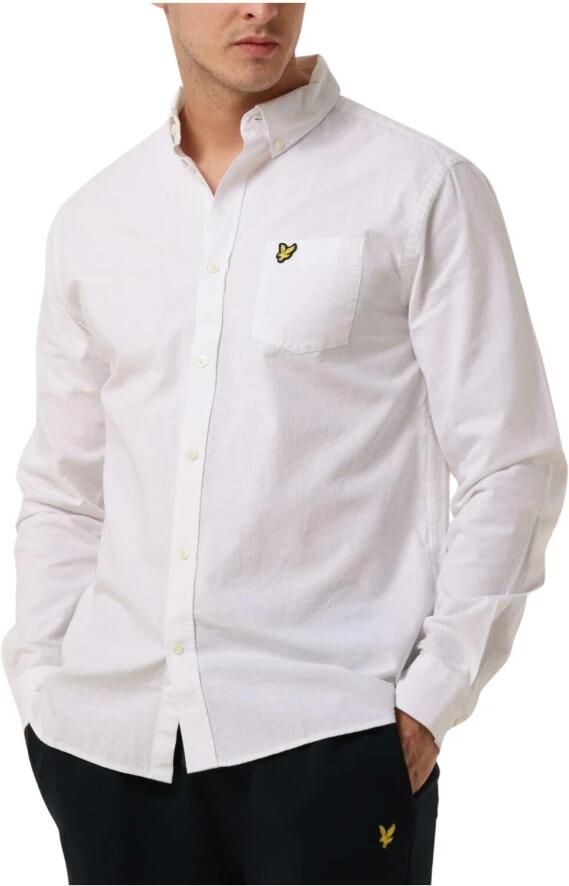 Lyle & Scott Casual Katoen Linnen Button Down Overhemd White Heren - Foto 7