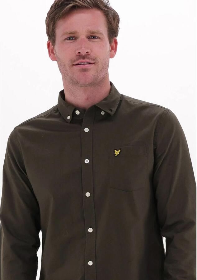 LYLE & SCOTT Heren Overhemden Regular Fit Light Weight Oxford Shirt Olijf - Foto 5
