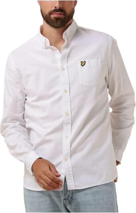 LYLE & SCOTT Heren Overhemden Regular Fit Light Weight Oxford Shirt Wit - Foto 9
