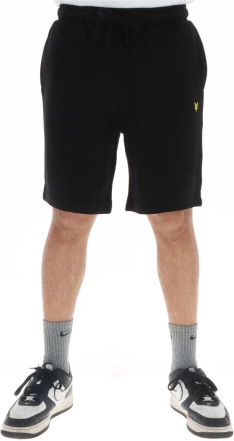 Lyle & Scott regular fit short met borduursels jet black - Foto 3
