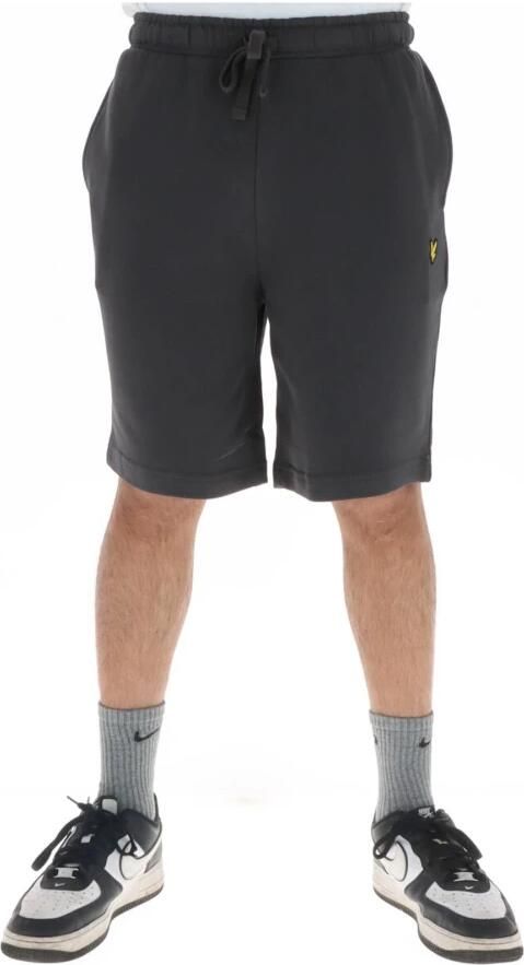 Lyle & Scott Korte Broek Lyle & Scott ML414VOG SWEAT SHORT-W635 GUNMETAL - Foto 2