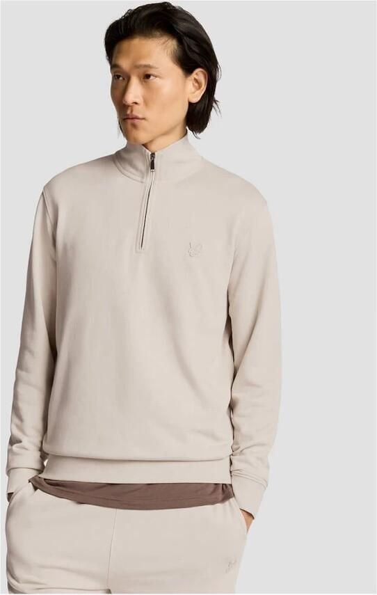 Lyle & Scott Sweater Lyle & Scott Superfijne kwartrits sweatshirt