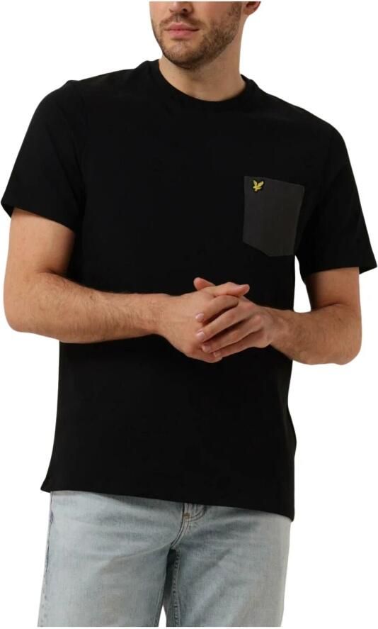 LYLE & SCOTT Heren Polo's & T-shirts Contrast Pocket T-shirt Zwart - Foto 3
