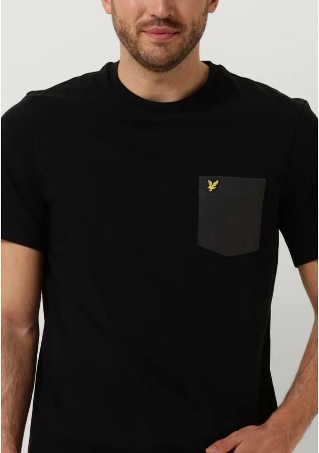 LYLE & SCOTT Heren Polo's & T-shirts Contrast Pocket T-shirt Zwart
