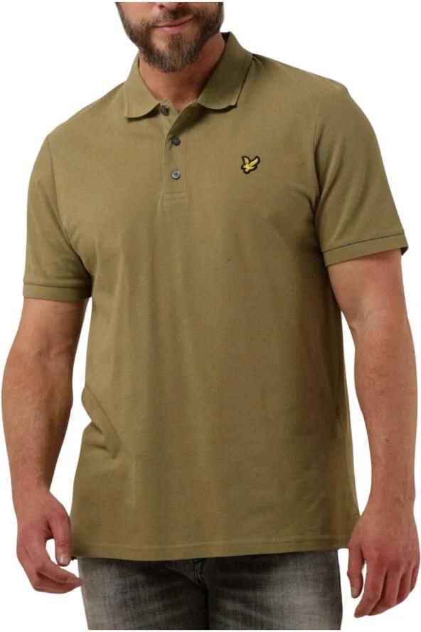 LYLE & SCOTT Heren Polo's & T-shirts Crest Tipped Polo Shirt Olijf - Foto 3