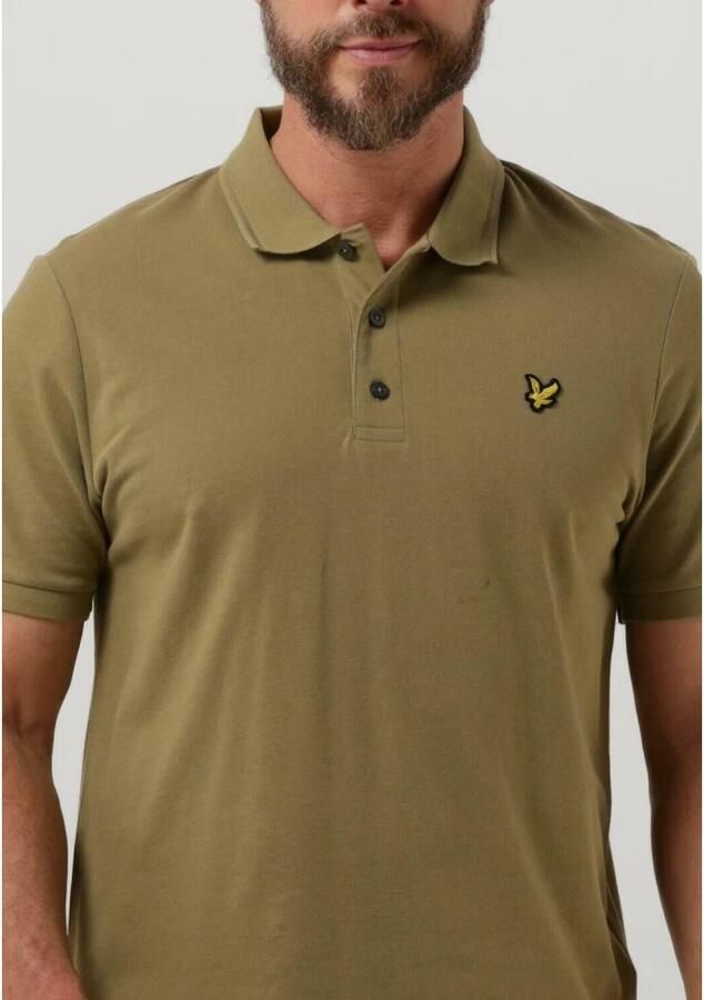 LYLE & SCOTT Heren Polo's & T-shirts Crest Tipped Polo Shirt Olijf - Foto 1