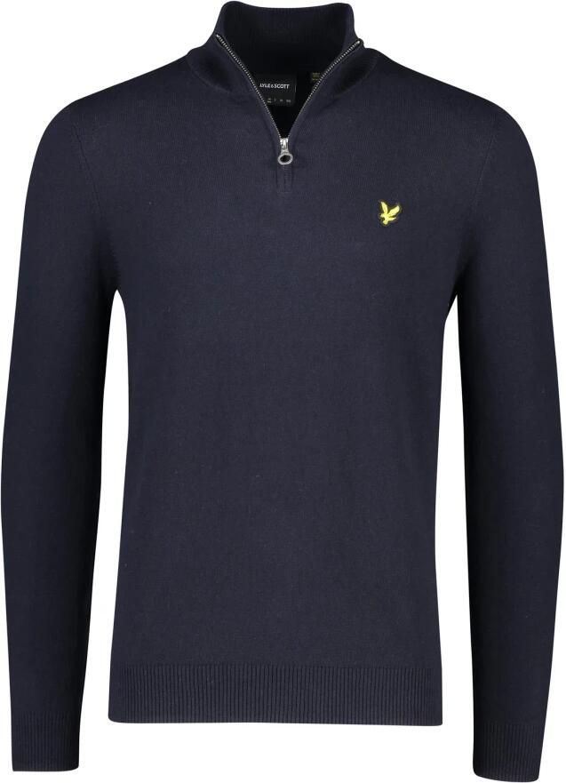 LYLE & SCOTT Heren Truien & Vesten Cotton Merino Quarter Zip Jumper Donkerblauw