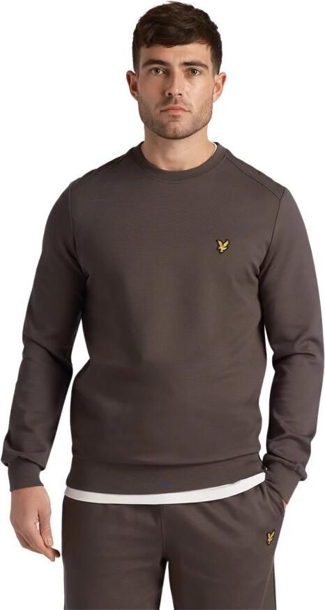 Lyle & Scott Fly Fleece Crew Neck Midlayer Gray Heren - Foto 3
