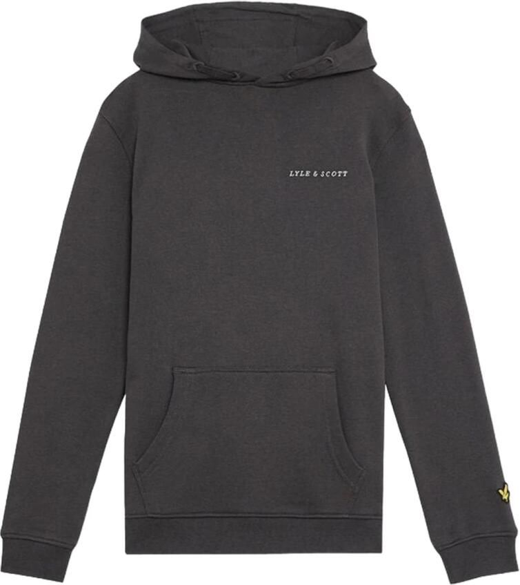 Lyle & Scott Geborduurde Katoenen Hoodie Gray Heren