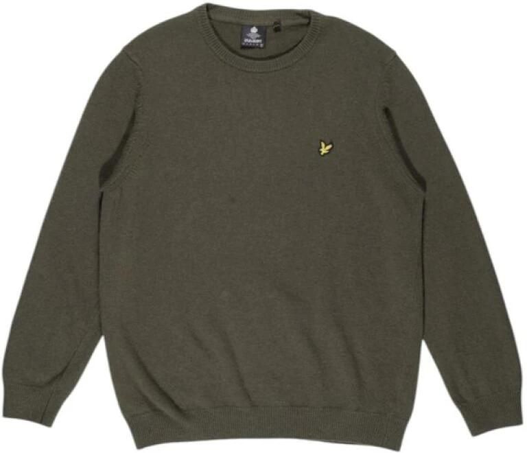 LYLE & SCOTT Heren Truien & Vesten Crew Neck Lambswool Blend Jumper Olijf - Foto 3