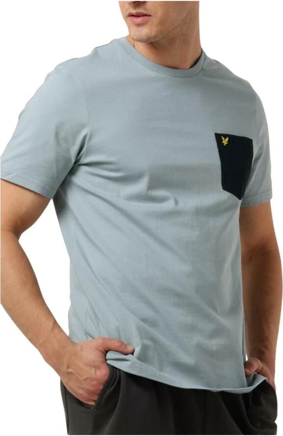 LYLE & SCOTT Heren Polo's & T-shirts Contrast Pocket T-shirt Blauw - Foto 3