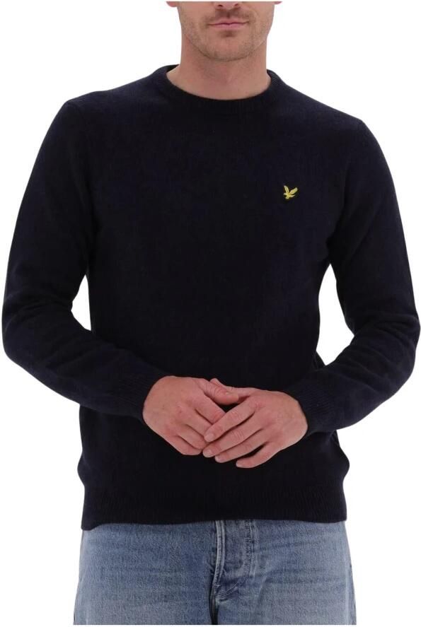 LYLE & SCOTT Heren Truien & Vesten Crew Neck Lambswool Blend Jump Donkerblauw - Foto 4