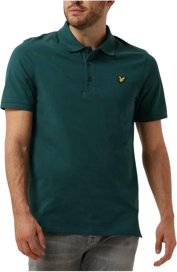 LYLE & SCOTT Heren Polo's & T-shirts Plain Polo Shirt Donkergroen - Foto 5