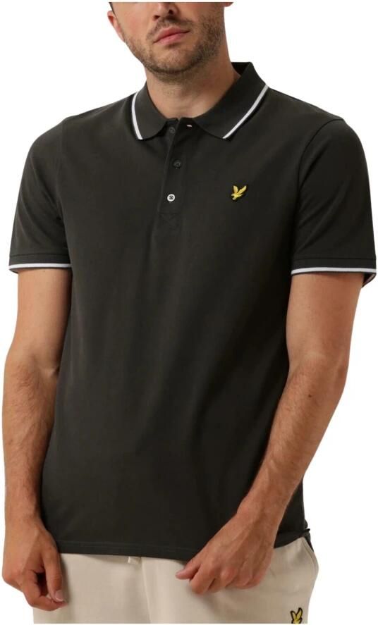 LYLE & SCOTT Heren Polo's & T-shirts Tipped Polo Shirt Donkergrijs - Foto 3