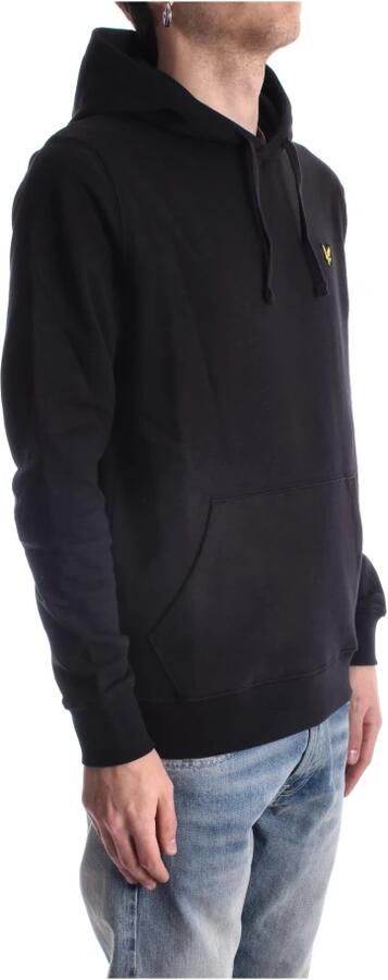 Lyle & Scott Katoenen Pullover Hoodie met Kangaroo Zak Zwart Heren - Foto 10