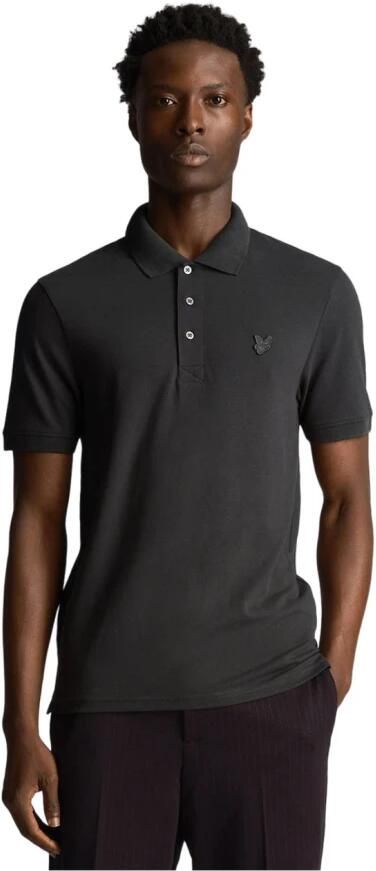 Lyle & Scott Tonal Eagle Polo Shirt Grijs Katoen Gray Heren - Foto 2