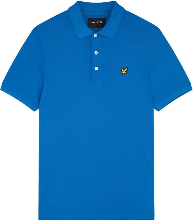 Lyle & Scott Klassieke effen poloshirt in Bright Cobalt-M Blue Heren - Foto 5
