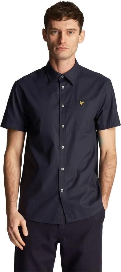 Lyle And Scott Overhemd Lange Mouw Short Sleeves Overhemd Poplin Navy - Foto 5