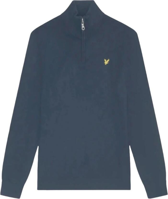 Lyle & Scott Trui Lyle & Scott KN2112VC CTTN MERINO QRTR ZIP JUMP-Z271 DARK NAVY