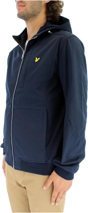 Lyle & Scott Blauwe Softshell Jas met Rits en Capuchon Blue Heren - Foto 16