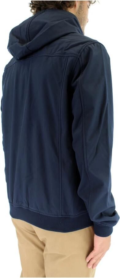 Lyle & Scott Blauwe Softshell Jas met Rits en Capuchon Blue Heren - Foto 14