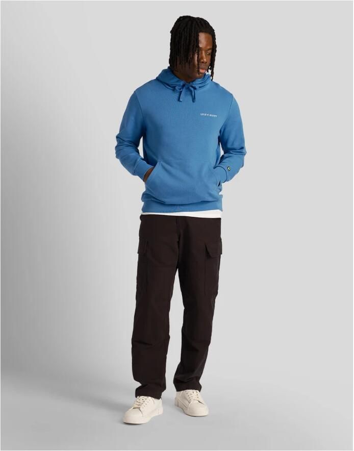 Lyle & Scott Loopback Hoodie met Borduurwerk Blue Heren - Foto 3