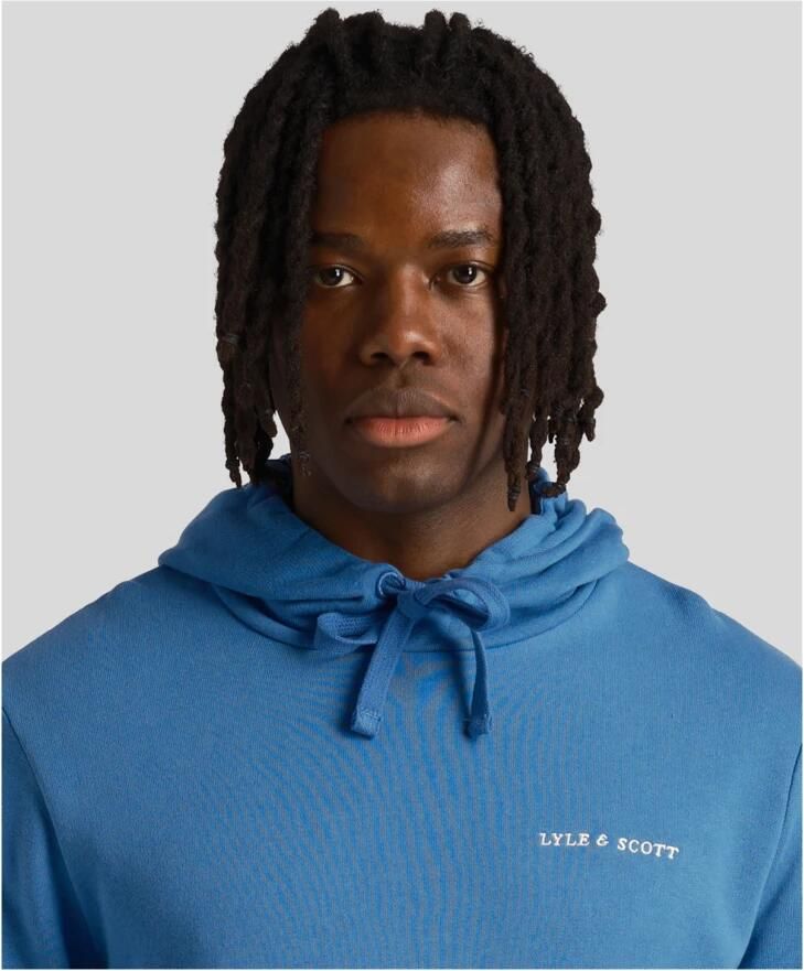 Lyle & Scott Loopback Hoodie met Borduurwerk Blue Heren - Foto 2