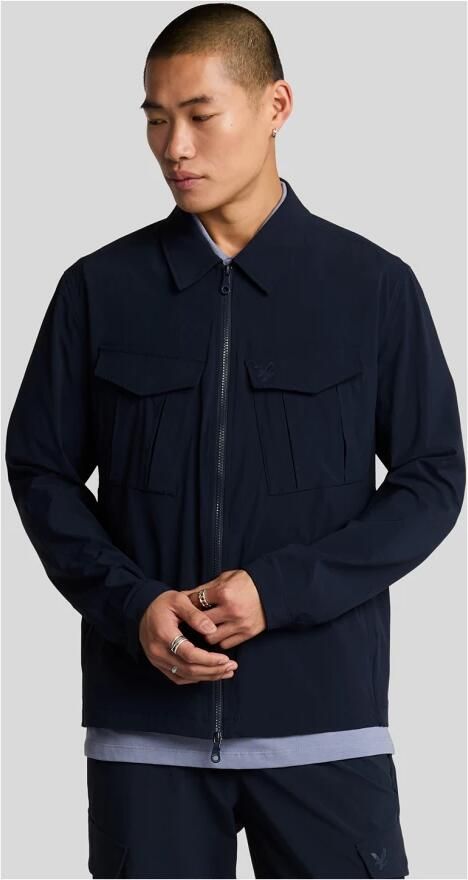 Lyle & Scott LS Geweven Shirts Nylon Zak Overshirt Blue Heren - Foto 7
