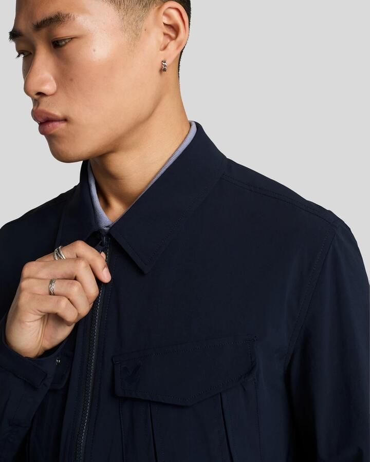 Lyle & Scott LS Geweven Shirts Nylon Zak Overshirt Blue Heren - Foto 5